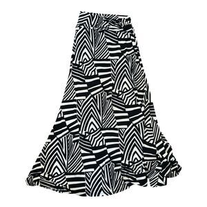 Arden B‎ Artsy Boho Fold Over Geometric Maxi Waist Stretch Maxi Skirt, S